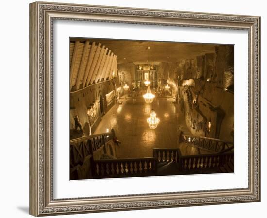 The Cathedral in the Wieliczka Salt Mine, Unesco World Heritage Site, Near Krakow (Cracow), Poland-R H Productions-Framed Photographic Print