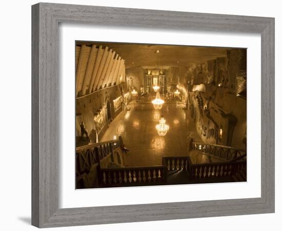 The Cathedral in the Wieliczka Salt Mine, Unesco World Heritage Site, Near Krakow (Cracow), Poland-R H Productions-Framed Photographic Print