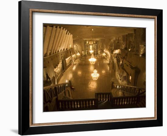 The Cathedral in the Wieliczka Salt Mine, Unesco World Heritage Site, Near Krakow (Cracow), Poland-R H Productions-Framed Photographic Print