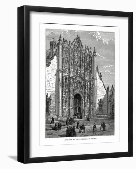 The Cathedral, Mexico City, Mexico, 19th Century-null-Framed Giclee Print