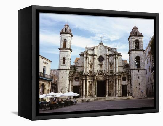 The Cathedral of Havana, Cuba, West Indies, Central America-John Harden-Framed Premier Image Canvas