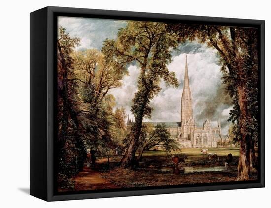 The Cathedral of Salisbury Seen from the Gardens of the Eveche Painting by John Constable (1776-183-John Constable-Framed Premier Image Canvas