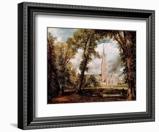 The Cathedral of Salisbury Seen from the Gardens of the Eveche Painting by John Constable (1776-183-John Constable-Framed Giclee Print