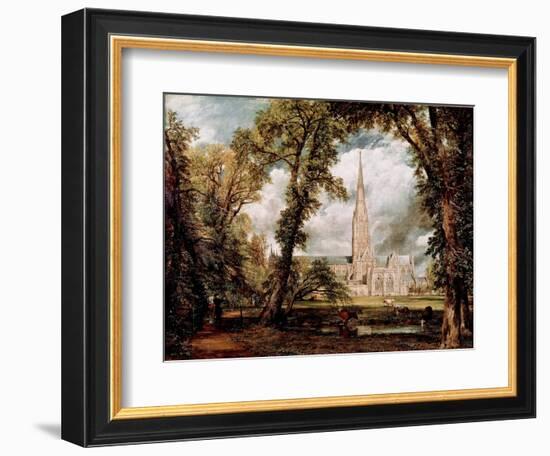 The Cathedral of Salisbury Seen from the Gardens of the Eveche Painting by John Constable (1776-183-John Constable-Framed Giclee Print