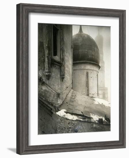 The Cathedral of the Dormition in the Moscow Kremlin after Shelling in November 1917-Pyotr Petrovich Pavlov-Framed Giclee Print