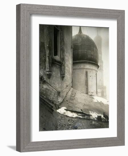 The Cathedral of the Dormition in the Moscow Kremlin after Shelling in November 1917-Pyotr Petrovich Pavlov-Framed Giclee Print