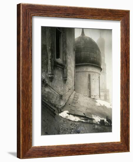 The Cathedral of the Dormition in the Moscow Kremlin after Shelling in November 1917-Pyotr Petrovich Pavlov-Framed Giclee Print