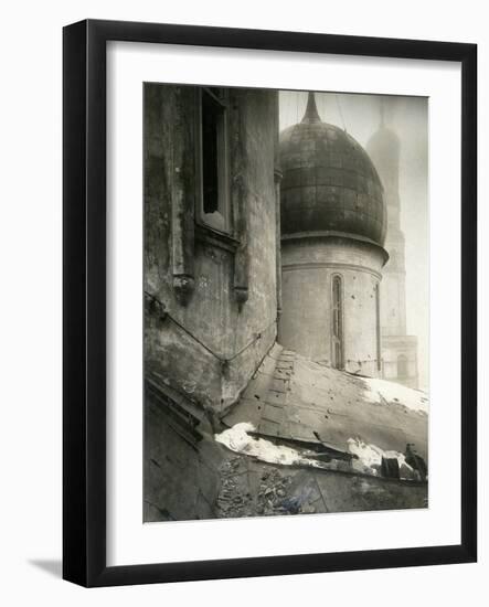 The Cathedral of the Dormition in the Moscow Kremlin after Shelling in November 1917-Pyotr Petrovich Pavlov-Framed Giclee Print