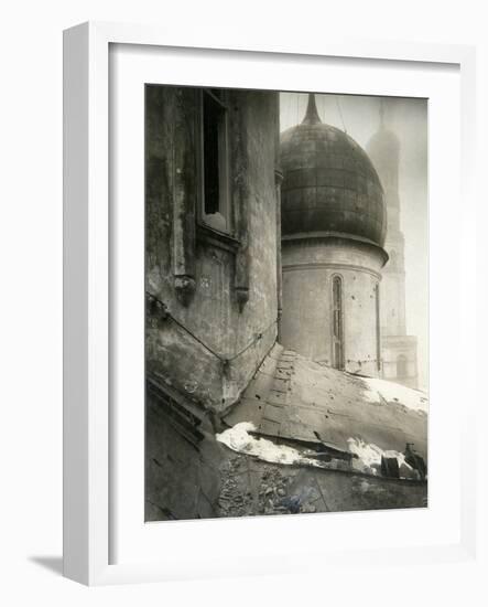 The Cathedral of the Dormition in the Moscow Kremlin after Shelling in November 1917-Pyotr Petrovich Pavlov-Framed Giclee Print