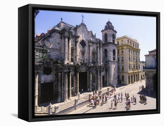 The Cathedral, Plaza De La Caterdral, Cuba-Greg Johnston-Framed Premier Image Canvas