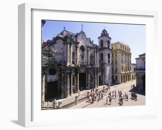 The Cathedral, Plaza De La Caterdral, Cuba-Greg Johnston-Framed Photographic Print