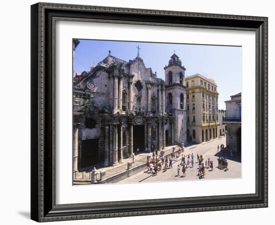 The Cathedral, Plaza De La Caterdral, Cuba-Greg Johnston-Framed Photographic Print