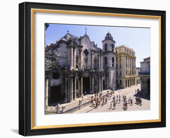 The Cathedral, Plaza De La Caterdral, Cuba-Greg Johnston-Framed Photographic Print