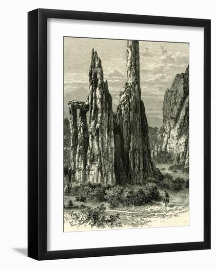 The Cathedral Spires in the Garden of the Gods, USA, 1891--Framed Giclee Print