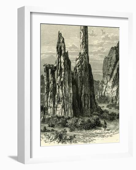 The Cathedral Spires in the Garden of the Gods, USA, 1891-null-Framed Giclee Print