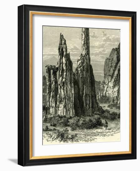 The Cathedral Spires in the Garden of the Gods, USA, 1891-null-Framed Giclee Print