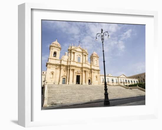 The Cathedral, UNESCO World Heritage Site, Noto, Sicily, Italy, Europe-Jean Brooks-Framed Photographic Print