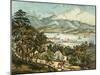 The Catskill Mountains from the Eastern Shore of the Hudson-Currier & Ives-Mounted Giclee Print