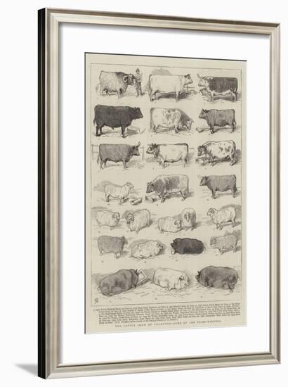 The Cattle Show at Islington, Some of the Prize-Winners-Alfred Chantrey Corbould-Framed Giclee Print