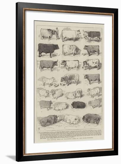 The Cattle Show at Islington, Some of the Prize-Winners-Alfred Chantrey Corbould-Framed Giclee Print