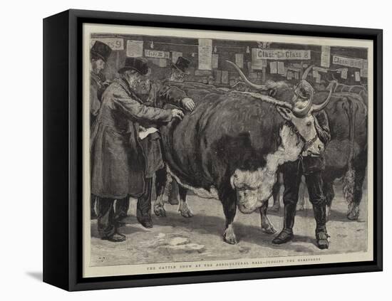 The Cattle Show at the Agricultural Hall, Judging the Herefords-William Small-Framed Premier Image Canvas