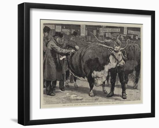 The Cattle Show at the Agricultural Hall, Judging the Herefords-William Small-Framed Giclee Print