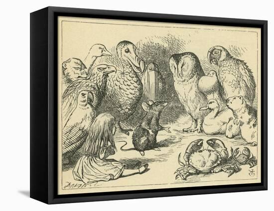 The Caucus Race and a Long Tale, Lewis Carroll-John Tenniel-Framed Premier Image Canvas