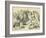 The Caucus Race and a Long Tale, Lewis Carroll-John Tenniel-Framed Giclee Print