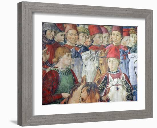 The Cavalcade of the Magi, 1459-Benozzo Gozzoli-Framed Giclee Print