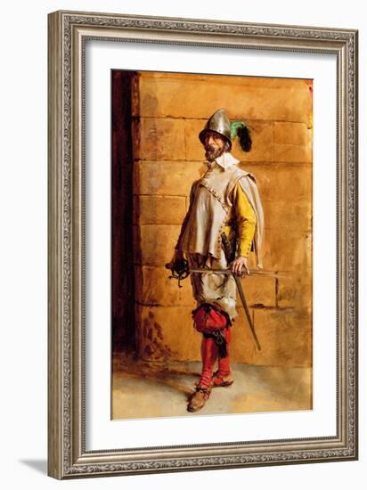 The Cavalier, Portrait of the Artist, 1872-Jean-Louis Ernest Meissonier-Framed Giclee Print