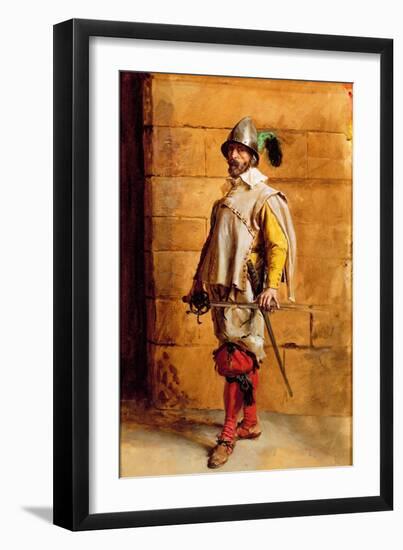 The Cavalier, Portrait of the Artist, 1872-Jean-Louis Ernest Meissonier-Framed Giclee Print