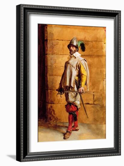 The Cavalier, Portrait of the Artist, 1872-Jean-Louis Ernest Meissonier-Framed Giclee Print