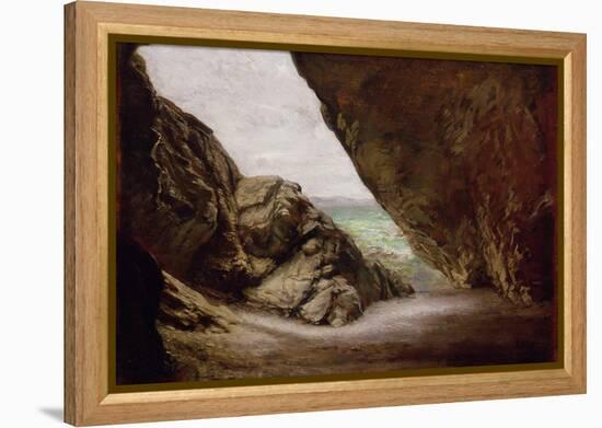 The Cave at Tintagel, 1903 (Oil on Board)-Edward John Poynter-Framed Premier Image Canvas