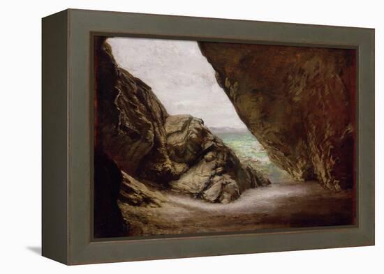 The Cave at Tintagel, 1903 (Oil on Board)-Edward John Poynter-Framed Premier Image Canvas