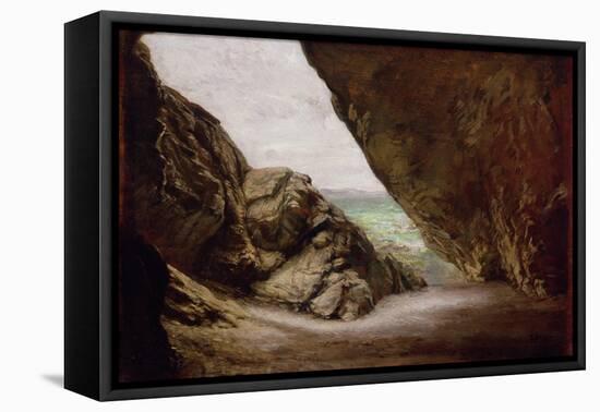 The Cave at Tintagel, 1903 (Oil on Board)-Edward John Poynter-Framed Premier Image Canvas