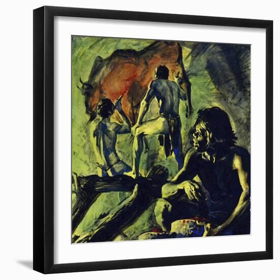 The Cave Paintings at Altamira Were Painted 15,000 Years Ago-Luis Arcas Brauner-Framed Giclee Print