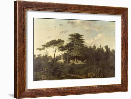The Cedar of Lebanon in the Jardin des Plantes-Jean Pierre Louis L.. Houel-Framed Giclee Print