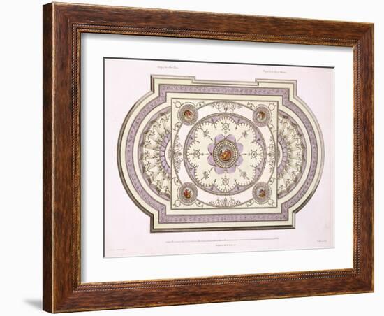 The Ceiling of the Music Room, from 'Works in Architecture', Volume Ii, 1779 (Print)-Robert Adam-Framed Giclee Print