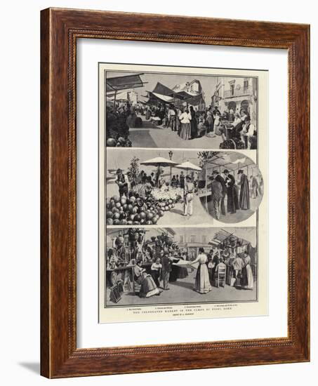 The Celebrated Market in the Campo Di Fiori, Rome-null-Framed Giclee Print