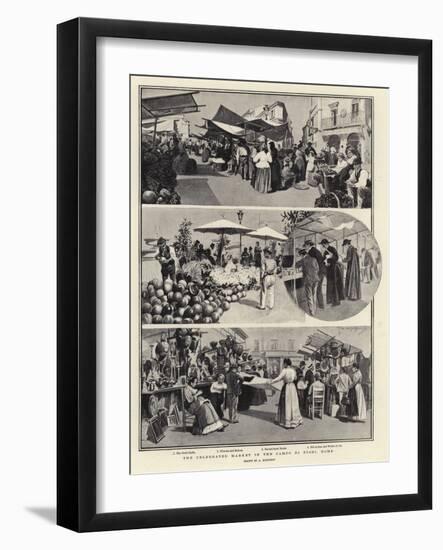 The Celebrated Market in the Campo Di Fiori, Rome-null-Framed Giclee Print