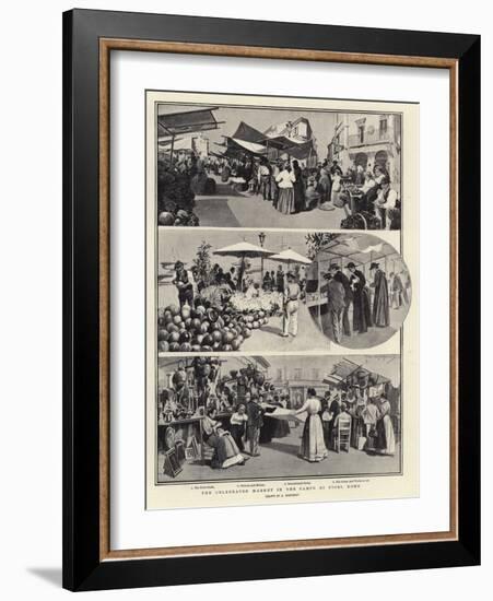 The Celebrated Market in the Campo Di Fiori, Rome-null-Framed Giclee Print