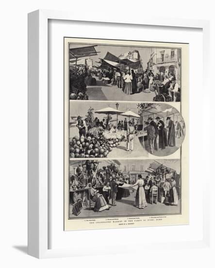 The Celebrated Market in the Campo Di Fiori, Rome-null-Framed Giclee Print