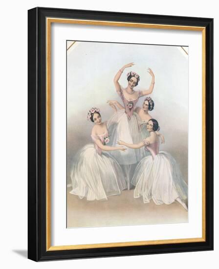 The Celebrated Pas De Quatre: Composed by Jules Perrot, C1850-TH Maguire-Framed Giclee Print