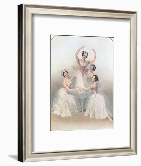 The Celebrated Pas De Quatre: Composed by Jules Perrot, C1850-TH Maguire-Framed Giclee Print