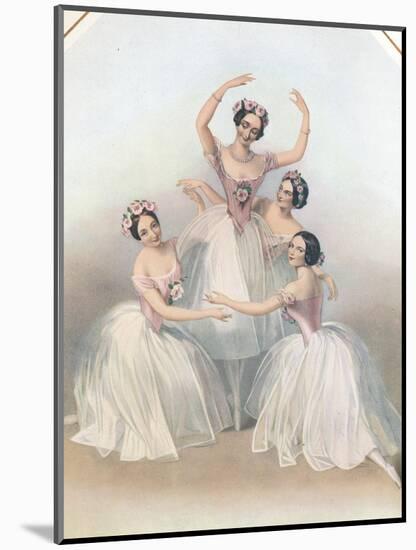 The Celebrated Pas De Quatre: Composed by Jules Perrot, C1850-TH Maguire-Mounted Giclee Print