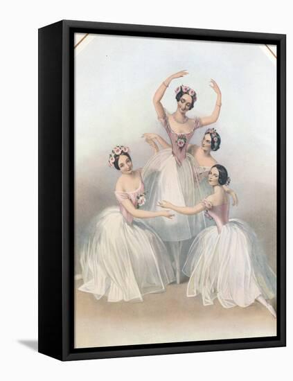 The Celebrated Pas De Quatre: Composed by Jules Perrot, C1850-TH Maguire-Framed Premier Image Canvas