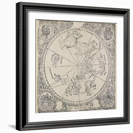 The Celestial Chart of the Southern Hemisphere-Albrecht Dürer-Framed Premium Giclee Print