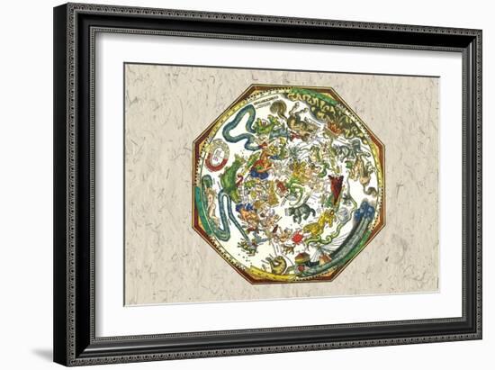 The Celestial Sky-Petrus Apianus-Framed Art Print