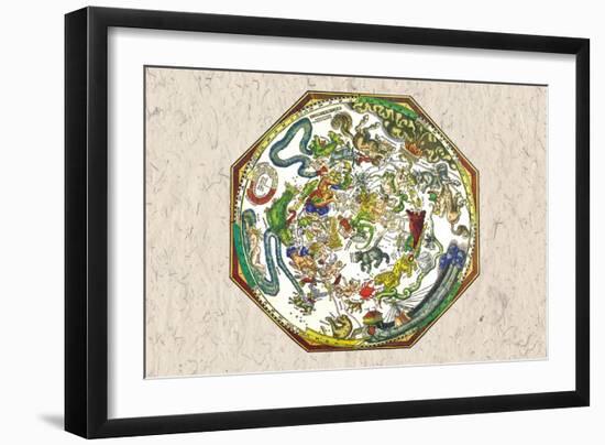 The Celestial Sky-Petrus Apianus-Framed Art Print