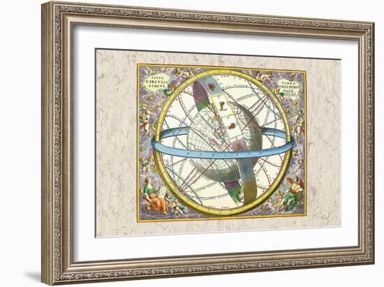 The Celestial Sphere-Andreas Cellarius-Framed Art Print